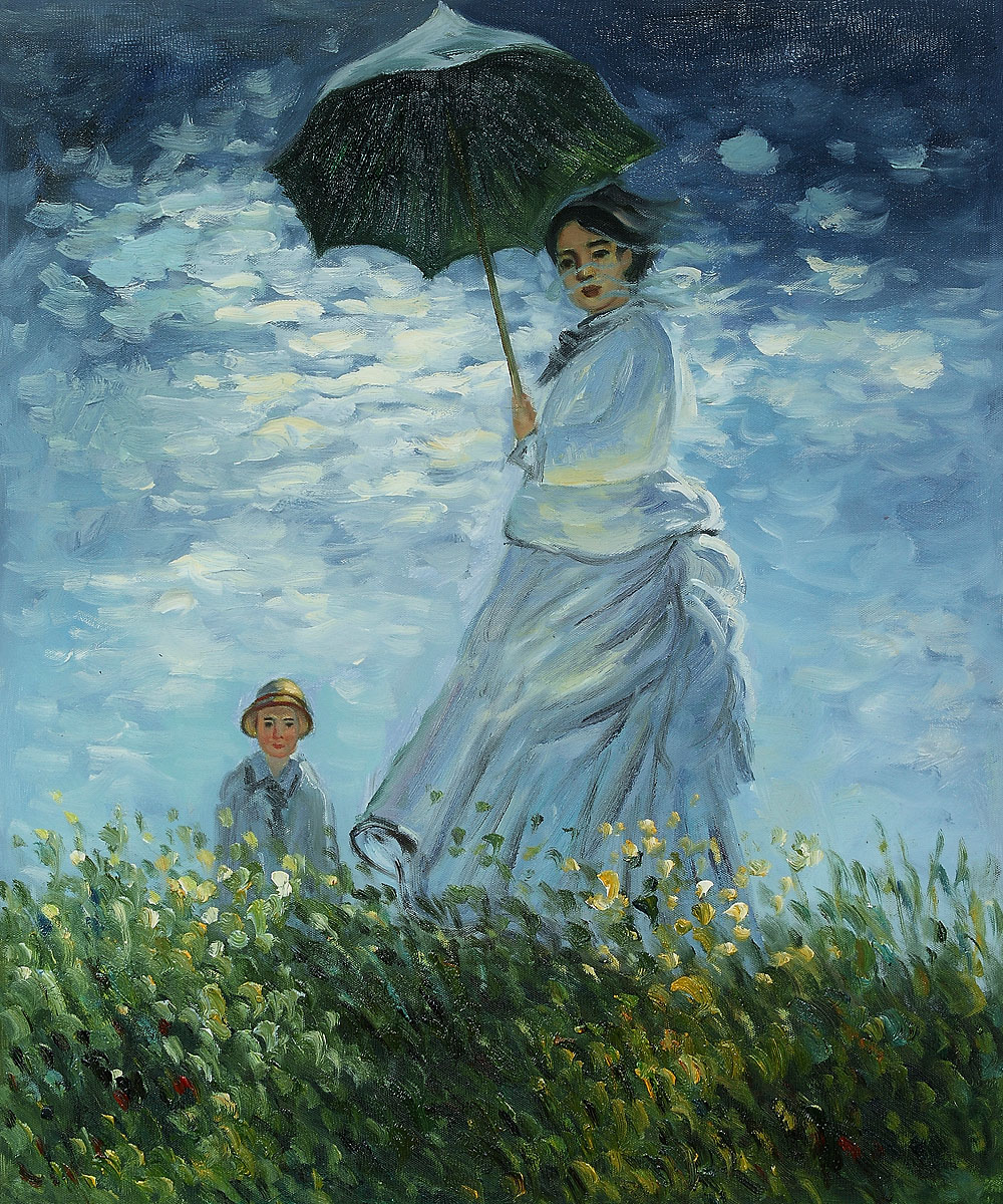 Madame Monet And Her Son-Claude Monet Painting
